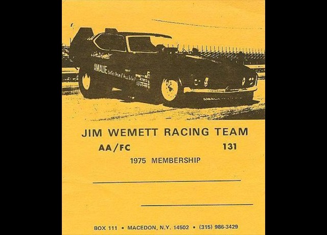 Wemett Racing Team Membership card 2