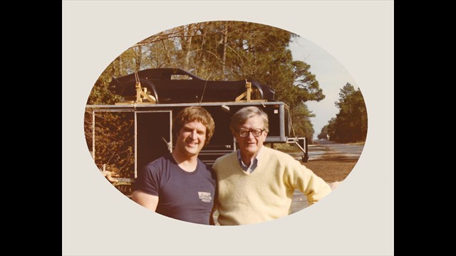 Jim 24 1982 with father and new LN7 shell