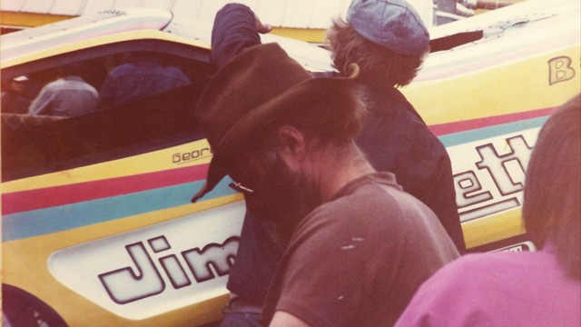 Bert 10 with 1976 Mustang in pits